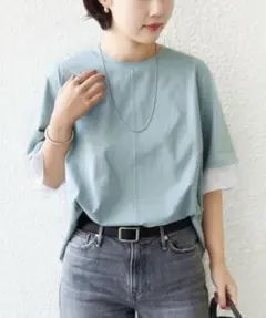 SHIPS シップス　　5部袖Tシャツ　カットソーのサムネイル