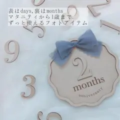 両面使える⋆デイリー＆マンスリーフォトプレート┊︎マタニティ~1歳までずっと♩