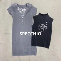 T760◯ SPECCHIO スペッチオ スパンコール ワンピース トップスのサムネイル