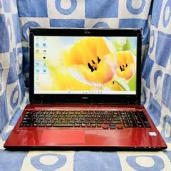 爆速SSD512&メモリ12☆i7☆大人気赤PC♪ブルーレイ&カメラ！Win11