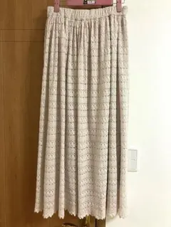 ドレスキップ　ロングスカート レース フレアスカート アイボリー サイズL 夏秋のサムネイル