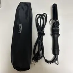 SALONIA カールヘアアイロン 25mm ブラック ケース付き