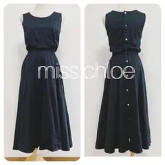 ミスクロエ　miss chloé ヴィンテージノースリーブワンピース　ブラックLのサムネイル