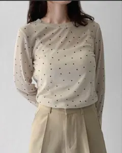 シアードットロングスリーブカットソー