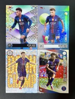Topps Soccer デジレ・ドゥエ 4枚セット パリ・サンジェルマンFC