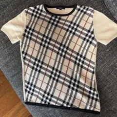 バーバリーロンドン ノバチェック キャメル　サマーニット