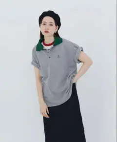 TINA:JOJUN 半袖ポロシャツ グレー