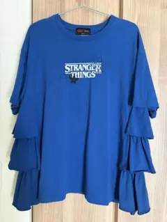 ニコアンド　半袖Tシャツ 青　フリーサイズ ストレンジャーシングスのサムネイル