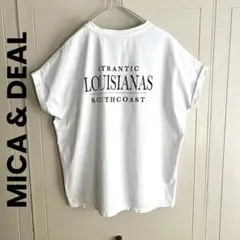 MICA & DEAL フレンチスリーブ バックプリントTシャツ