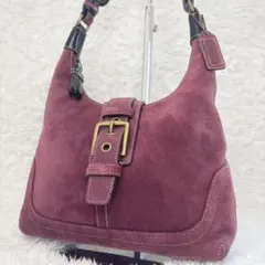 COACH SOHO Suede Bag Y2K Burgundy