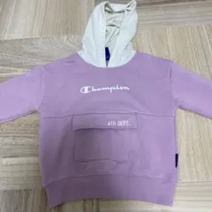 Champion 薄紫色 パーカー フード付き 100cm