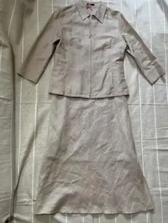 コムサイズムスーツL  リネン　ロングスカート