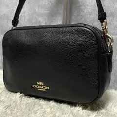 【美品】COACH コーチ ショルダーバッグ レザー 本革 ジェス ブラック