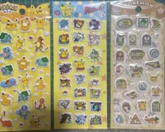 海外限定公式品 ポケモンぷっくりシール3枚セット