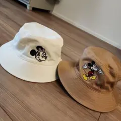 【美品】ミッキー ミニー バケットハット 2点セット