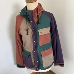 【ド派手】リバーシブルマウンテンパーカー　マルチカラークレイジーパターン　総柄