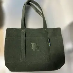 moz トートバッグ カーキ エルク刺繍