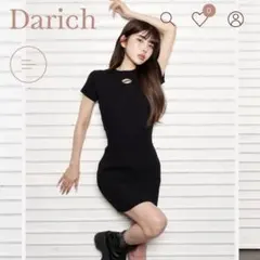 エンブレムリブニット　ミニワンピース