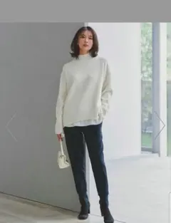 UNFILO ハイネック 長袖ニット ライトグレー