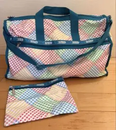LESPORTSAC レスポートサック　ボストンバッグ チェック ポーチ付き