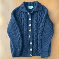美品/希少緑タグ】INVERALLAN インバーアラン 3A 黒 カーディガン