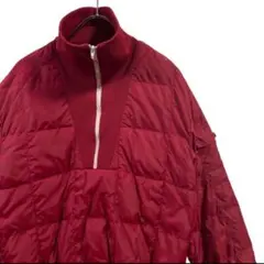 80s eddie bauer プルオーバー　ダウンジャケット　バーガンディ