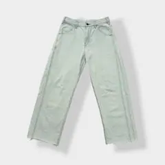 UNIQLO ユニクロ ワイドフィットテーパードジーンズ ライトブルー 27