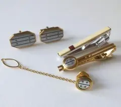 ネクタイピンとカフスボタン5点セット