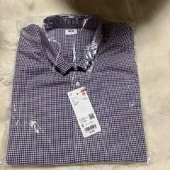 UNIQLO パープル チェック柄 シャツ S ユニクロ