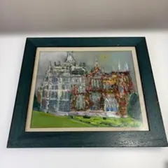 世界名作劇場 複製画 譚小勇 フランダースの犬 大聖堂にて（色鉛筆画