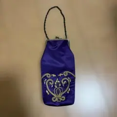 ANNA SUI パープル がま口 ポーチ チェーン付