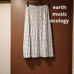 earth music&ecology 花柄プリーツスカート