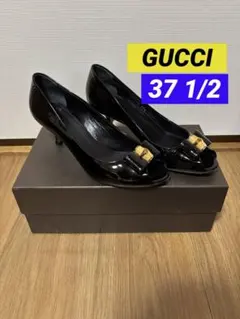 GUCCI グッチ　パンプス　24.5cm 37 1/2 ハイヒール　エナメル