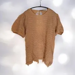 ZARA ベージュ 半袖 トップス