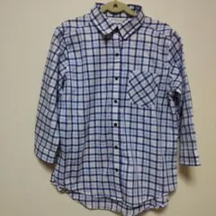 チェック柄 五分袖シャツ