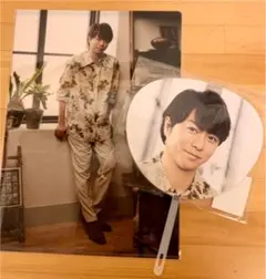 This is 嵐 櫻井翔 さん クリアファイル ミニうちわ  新品未開封