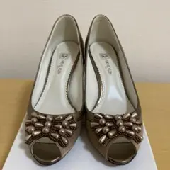 【美品】MICHEL KLEIN ミッシェルクラン　パンプス　オープントゥのサムネイル