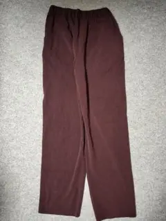 JM COLLECTION カジュアルパンツ ダークブラウン ウエストゴム