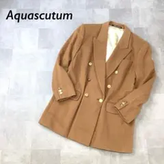 Aquascutum カナダ製 カシミヤブレンド 金ボタン ジャケット ブラウンのサムネイル