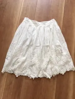 コットン　刺繍　スカート