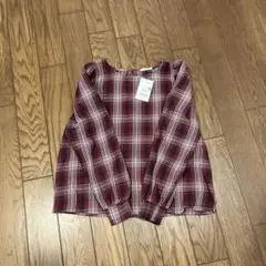 ハニーズ　COLZA チェックブラウス　M 新品　タグ付き　ワイン