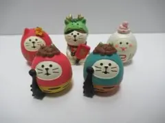 デコレ　コンコンブル　５体セット　ネコ　猫　干支　節分