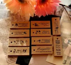 クラフト 紙 サンキュー カード ラッピング ミニ タグ 10種 セット