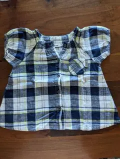べべ 半袖 トップス チェック シャツ  110