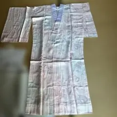 淡い紫色 花柄 長襦袢　着丈135cm