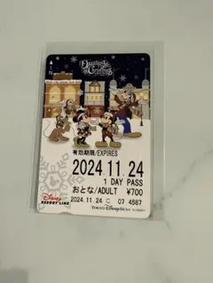 東京ディズニーリゾート　2024 クリスマス　デザイン　リゾートライン　切符