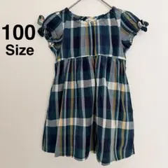 美品✨ ブランシェス チェック柄ワンピース 100 チュニック branshes