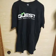 QUEST REALTY ロゴ Tシャツ 黒