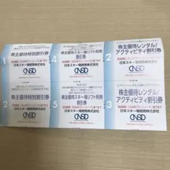 日本スキー場開発　リフト利用割引券　など