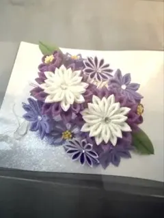 1度使用-髪飾りつまみ細工成人式和装